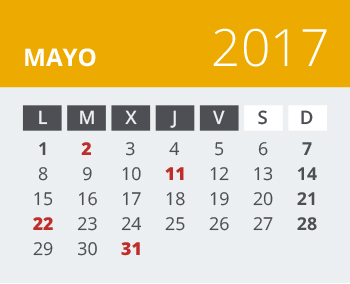 Calendario del Territorio Común. julio